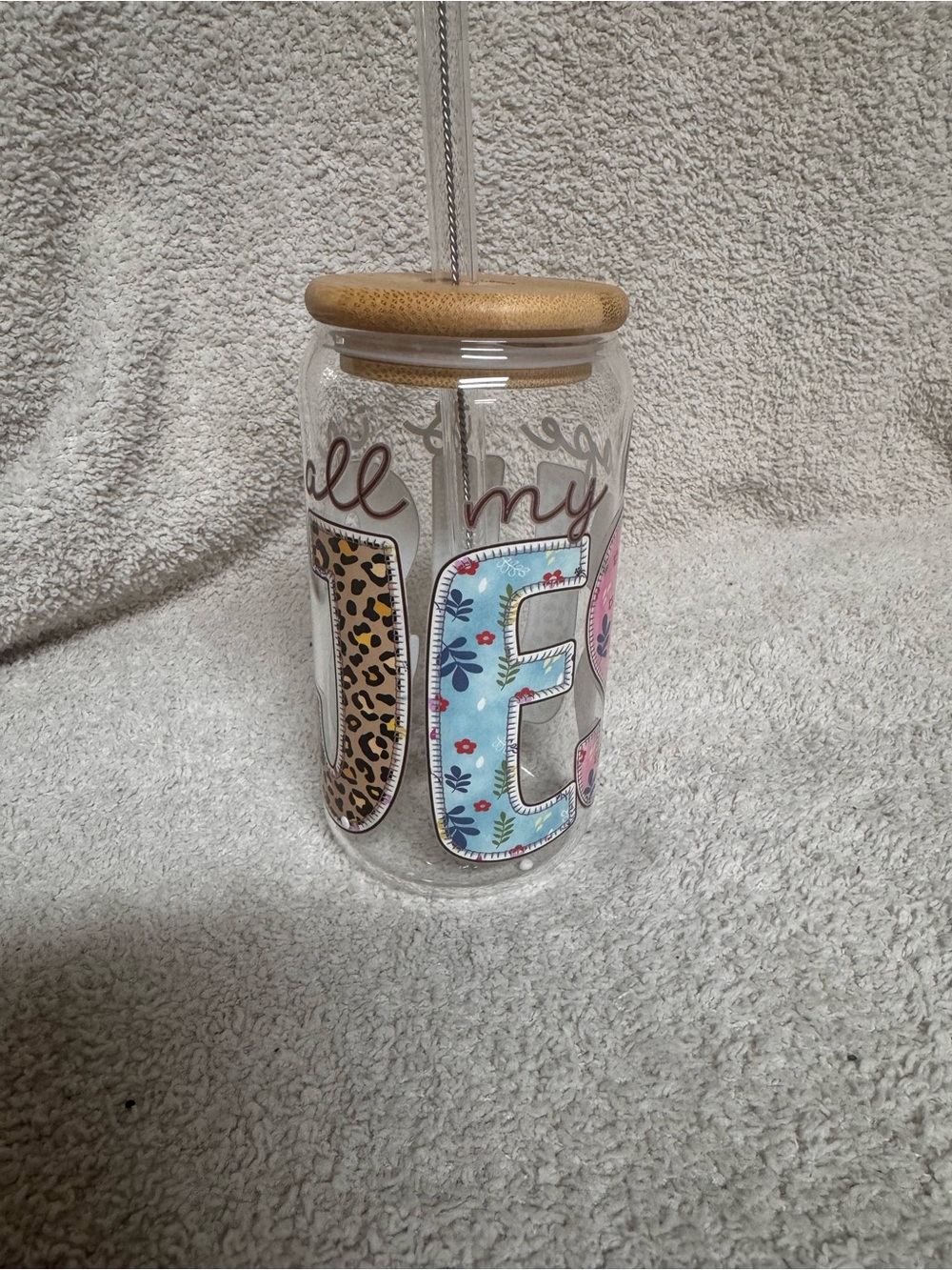 All My Hope Is In Jesus Straw Tumbler with Bamboo Lid - Multi-Color Design